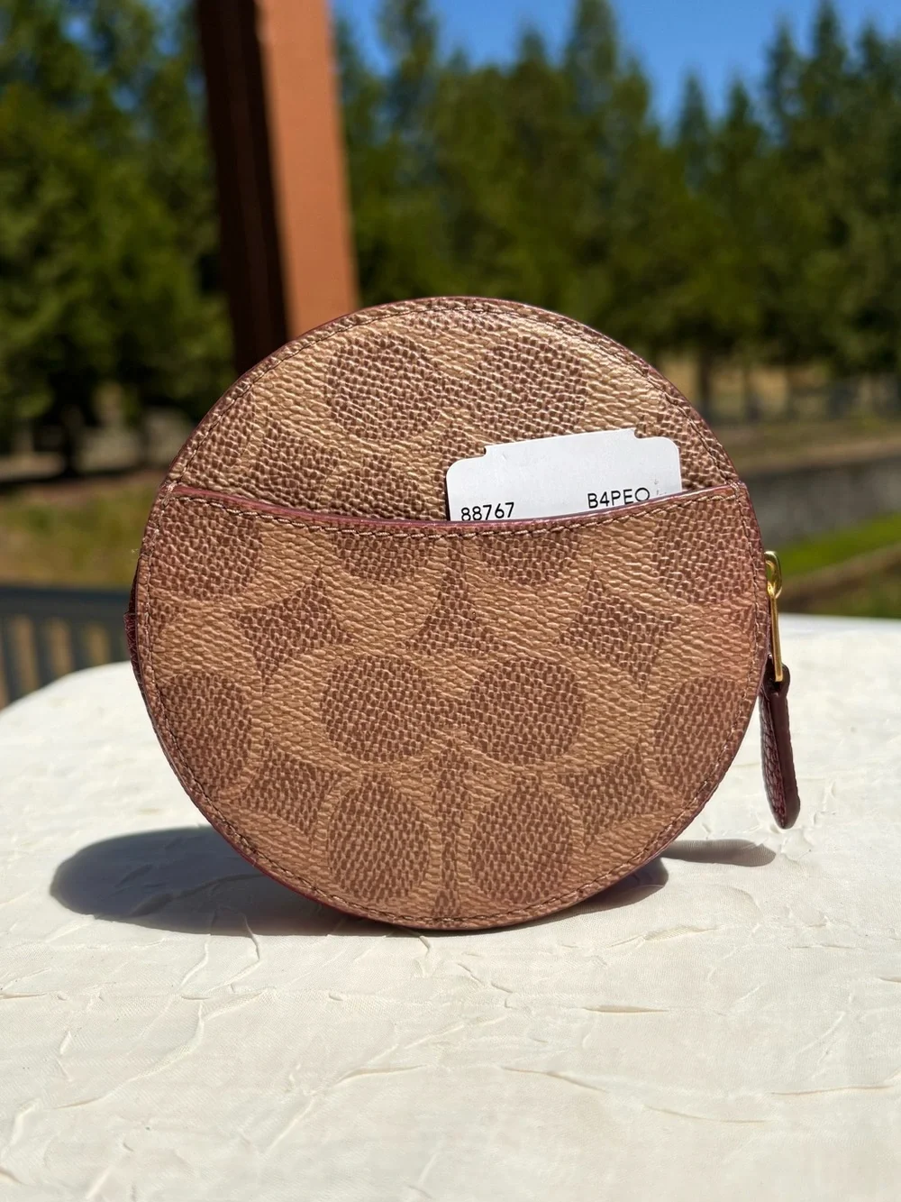 COACH Wallet & Coin Case In Signature Canvas With REXY And Carriage 88771 88767